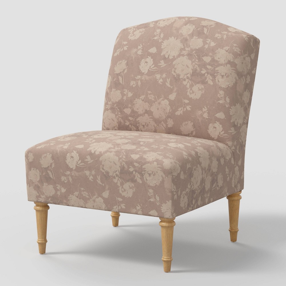 Skylar Slipper Accent Chair Pink Floral - Threshold™ Assembly Required, Tools Not Provided