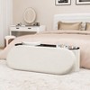 Itopfox Velvet Ottoman Bench with Hidden Storage, Tufted Foot Rest Stool for Living Room, Soft Upholstered Seat, Modern Stylish Design - 2 of 4
