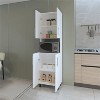 LunaLulinlk White Double Cabinet Kitchen Pantry with Open Storage - 2 of 4