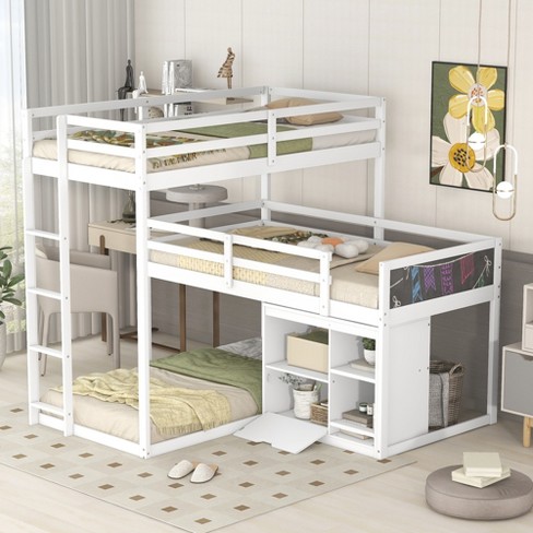 L shaped triple bunk deals beds for sale