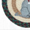 Earth Rugs Handmade Festive Trivet – Round Jute Mat with Santa Hat Cat Design - 2 of 3