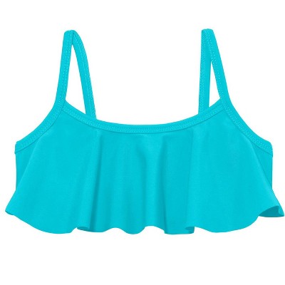City Threads Girls UPF 50+ Flounce Bikini Top - USA-Made