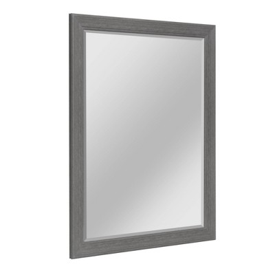 35.5" x 45.5" Textured Woodgrain Mirror Gray - Head West