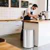 Stainless Steel Trash Can with Swing Top Lid, 50L Removable Inner Bucket, Round Kitchen & Office Waste Container, Silver - 4 of 4