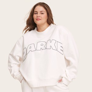 Women's Mockneck Pullover Sweatshirt - Parke x Target Cream 3X-4X