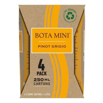 Bota Box Mini Pinot Grigio White Wine - 4pk/250ml Box