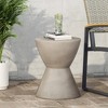 Maggift Patio End Tables Accent Side End Table for Outdoor and Indoor, Garden, Backyard Use, Special Design, Gray, 15.25"*15.25"*18" - 3 of 4