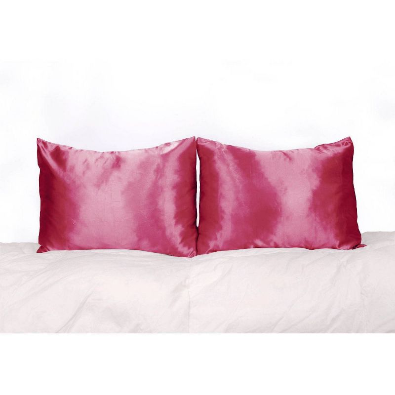 Morning Glamour Standard Satin Solid Pillowcase Set, 3 of 6