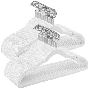 Velvet Hangers 60 Pack, Non-Slip Clothes Hangers with Shoulder Notches, Pants Bar, 360° Swivel Hook, Space-Saving, for Closet - 1 of 4