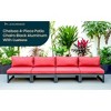 LeisureMod Chelsea 4-Piece Outdoor Patio Sectional Set – Black Powder-Coated Aluminum, Cushions, Weather-Resistant - 4 of 4