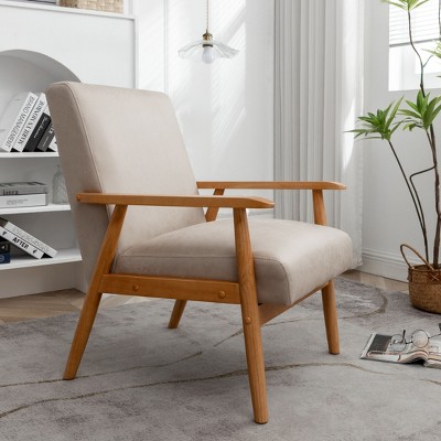 CENGHU Classic Mid-Century Modern Accent Chair, 25.38" Wide Living Room Chair, Upholstered Arm Chair for Living Room, Bedroom