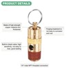 Unique Bargains Brass Automatic Safety Control Threaded Air Compressor Pressure Release Valve 4 Pcs - 2 of 4