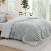 Bedsure Fluffy Comforter Set King - Cream White, 3 Pieces Plush Fuzzy Bed Set, 1 Shaggy Comforter with 2 Pillowcases - 3 of 4