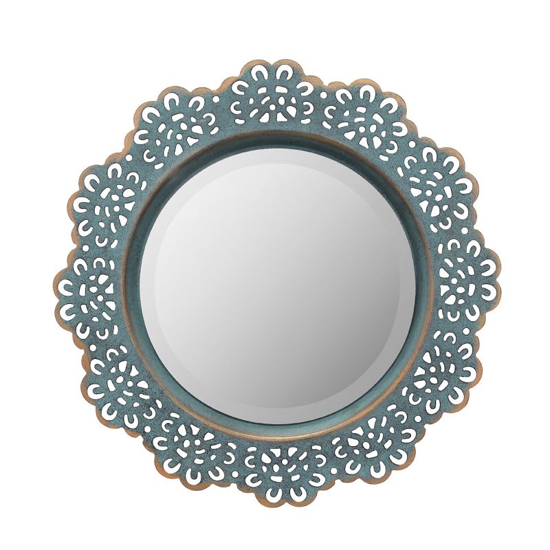 12.5" Decorative Floral Metal Lace Wall Mirror - Stonebriar Collection, 1 of 7