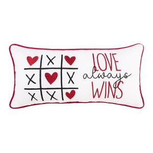 C&F Home 10" x 20" Valentine's Day "Love Always Wins" Accent Pillow - 1 of 4