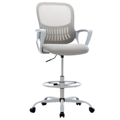 Tall Office Desk Chair With Rollerblade Wheels And Arm Adjustable Height Swivel ,Counter Height Office Chair-Cuddlewood