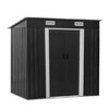 DOMETOUR 6' x 4'ft Outdoor Storage Shed with Sliding Doors and Good Ventilation, Furniture, Tool and Toy Storage Shed, Dark Gray - 4 of 4