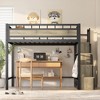 CSBDHome Twin Size Loft Bed With Stairs - 2 of 4