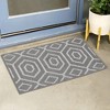 Unique Bargains Indoor Outdoor Durable Easy Clean Absorbent Washable Dirt Resist Door Mat 1 Pc - 2 of 4