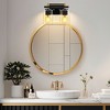DAKAFUL Modern Bathroom Vanity Light, Vanity Fixture with Black+Gold/Silver Frame&Clear Glass Shade, Wall Light for Mirror, Bedroom, Bathtub Area - 3 of 4