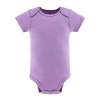 The Peanutshell Baby Girl Short Sleeve Bodysuits, 5-Pack, Purple/Grey/Mint, Newborn to 24 Months - image 2 of 4