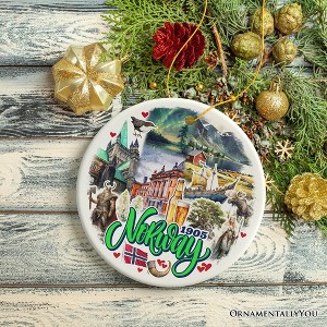 Charming Norway Ornament, Scandinavian Fjord Landmarks Christmas Gift and Oslo Souvenir| OrnamentallyYou - 1 of 4
