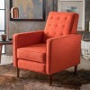 Modern Recliner Chair with Button Tufted Back,Push Back Accent Chair with Tapered Wood Legs-Maison Boucle - 3 of 4