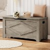 39.4" Storage Chest,Wooden Storage Bench with Safety Hinges,Modern Style Lift-Top Toy Chest with Safety Hinge for Entryway - 4 of 4