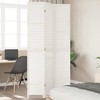 vidaXL Room Divider 3 Panels White Solid Wood Paulownia - 2 of 4
