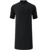 Men's Long - Sleeve Henley Shirt, Basic Solid - Color Mid - Length Tunic Top with Button Placket & Chest Pocket - 3 of 4