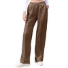 Women Wide Leg Middle Crease Sweatpants Hight Waist Sweatpants with Pockets Yoga Pants Casual Lounge Trousers Summer Slacks Trousers - 4 of 4