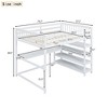 NicBex Full/Twin Loft Bed with Shelves and Under-bed Desk for Kids Teens Adults - 3 of 4