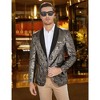 Men's Floral Tuxedo Jacket One Button Embroidered Dinner Suit Jackets Party Prom Wedding Blazer Coat - 3 of 4