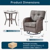Gymojoy 3 Pieces Swivel Chair Glider Chair with Side Table - 2 of 4