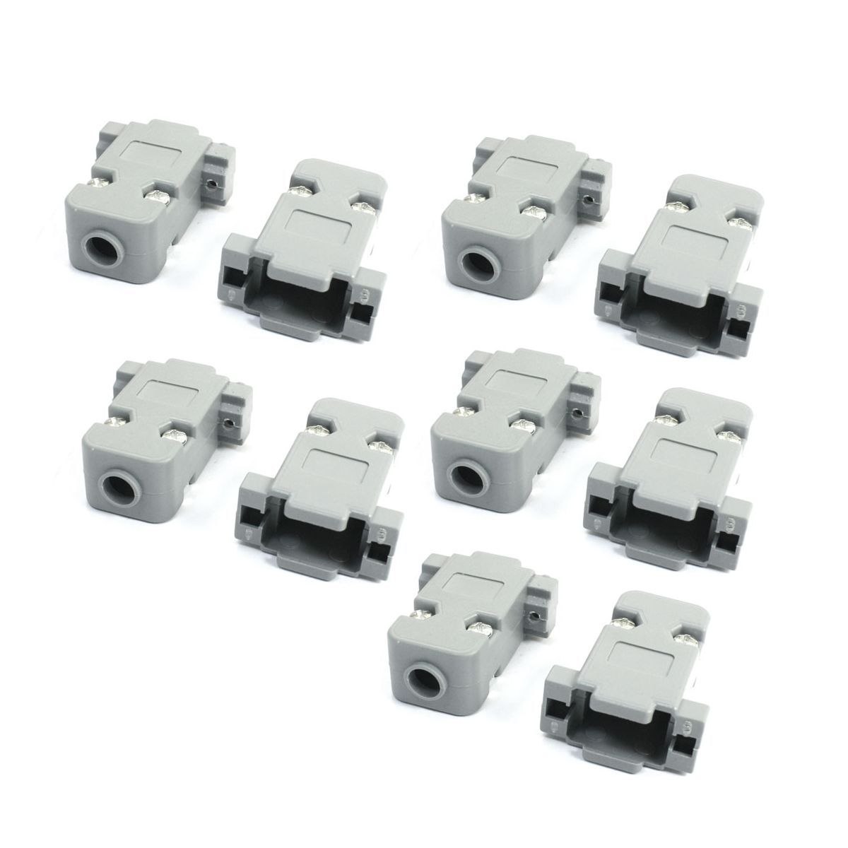 Unique Bargains Plastic Durable Lightweight Compact DB9 Connector Shell 10 Pcs