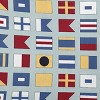 e by design Nautical Flags Decorative Throw Pillow Aqua Green: 16x16 Indoor Accent, Coastal Theme, Polyester - 2 of 4