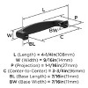 Amerock Franklin 3-3/4 Inch Center-to-Center Pull for Cabinets, Drawers, and Furniture - 4 of 4