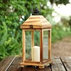 Elida 18.25" Outdoor Lantern - Light Brown - Safavieh. - image 2 of 4