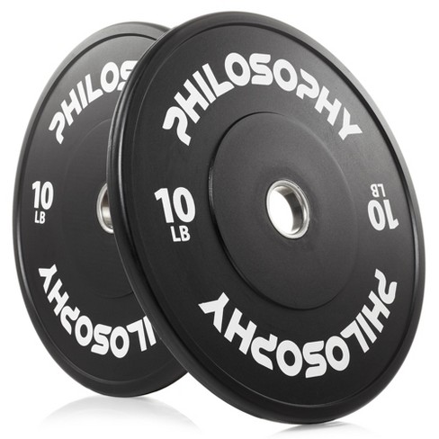 Philosophy Gym Set Of 2 Standard Cast Iron Olympic 2-inch Weight