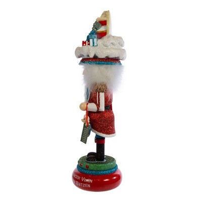 18-Inch Multicolored Christmas Nutcracker with Glittered Hat