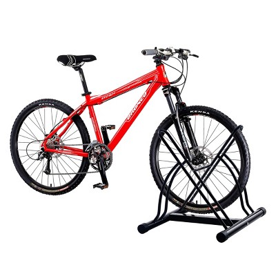 Black Steel Freestanding Dual Bike Stand for Two Bikes