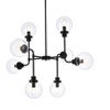 Elegant Lighting Hanson 8 lights pendant in black with clear shade - 3 of 4