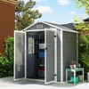 6x4.5 Outdoor Storage Shed, Lockable Tool Shed with Double Doors, Vent and Window for Garden, Cottage Style, Family Use - 2 of 4