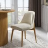 Dovelina Modern Dining Chair with Upholstery and Wooden Legs (Set of 2) - 2 of 4