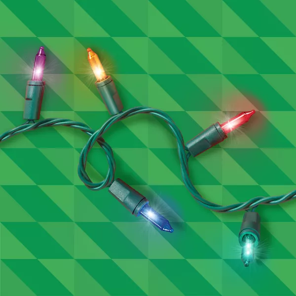 25ct LED C9 Classic Glow Indoor Outdoor Christmas String Lights Warm White  with Green Wire - Wondershop™