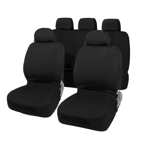 Full Set Car Seat Covers-Universal Waterproof Full Set Breathable 5-Seats  Car Seat Cover Cushion Black&White Black&Red Brown Red Beige