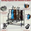 Golf Bag Storage Garage Organizer,Golf Bag Storage Rack w/Drawer for Golfing Bags, Clubs, Balls, Gadgets, Accessories & Equipment - 4 of 4