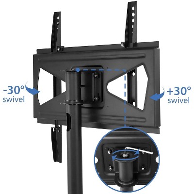 Swivel Secure Heavy-Duty Steel TV Stand for 32"-55" Screens, Black
