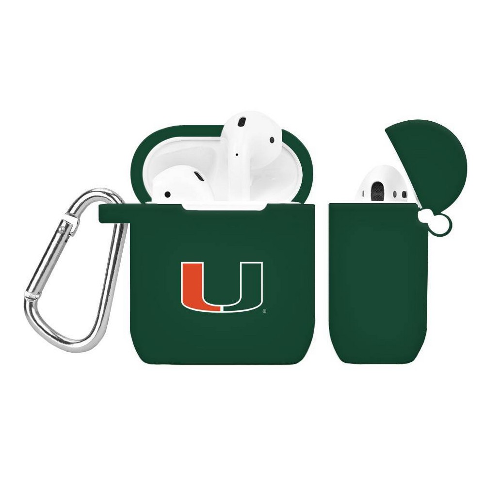 Photos - Portable Audio Accessories NCAA Miami Hurricanes Silicone Cover for Apple AirPod Battery Case