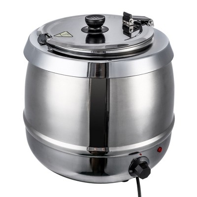Whizmax Commercial Grade Soup Kettle, Commercial Grade 10.5QT Soup Kettle Warmer Steel Insert Pot for Famil yand Restaurant, Silvery